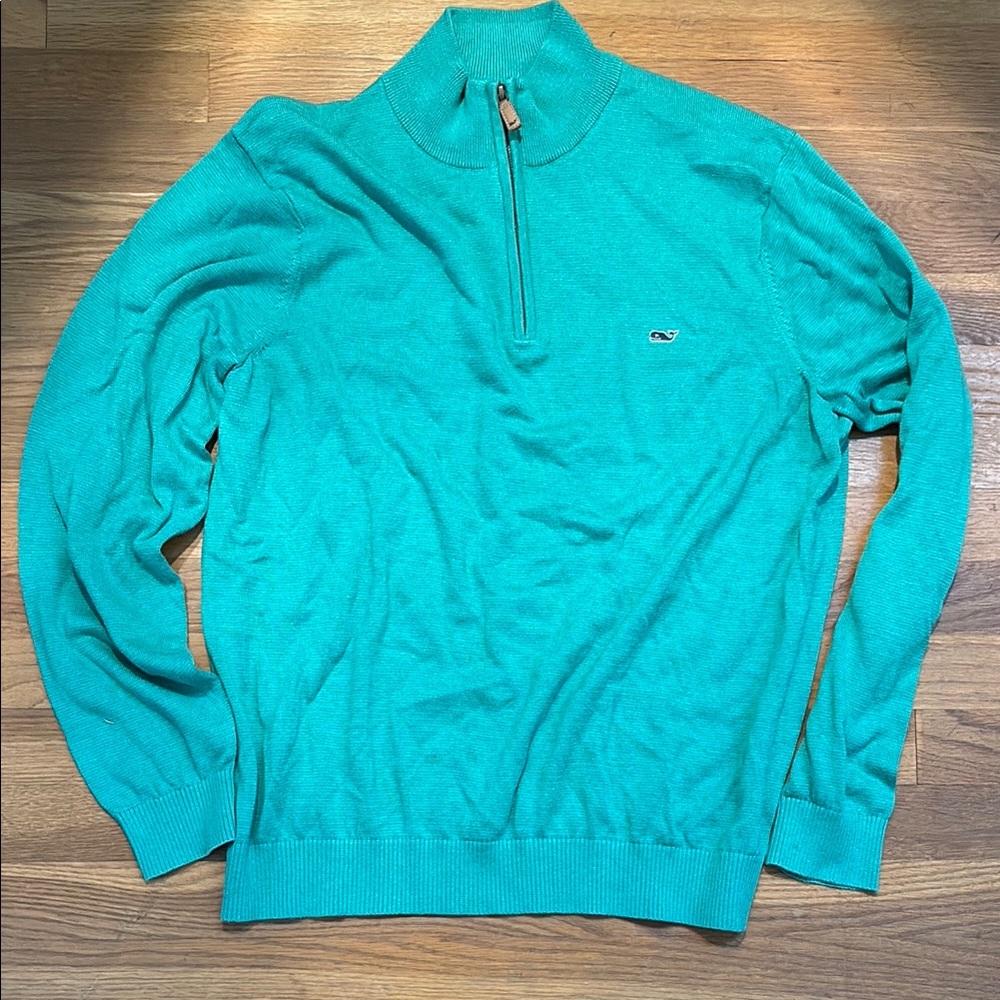 Vineyard Vines Blue Zip Up Sweater